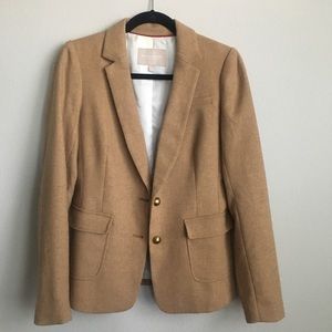 Banana Republic Camel Wool Blend Hacking Jacket